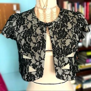 Love 21 cropped lace cardigan